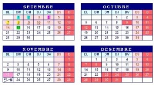 En la imagen calendario escolar, en el artículo fechas de las fiestas locales.